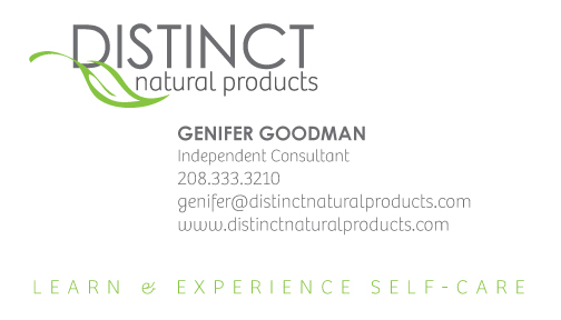 Distinct Natural Products Business Card
